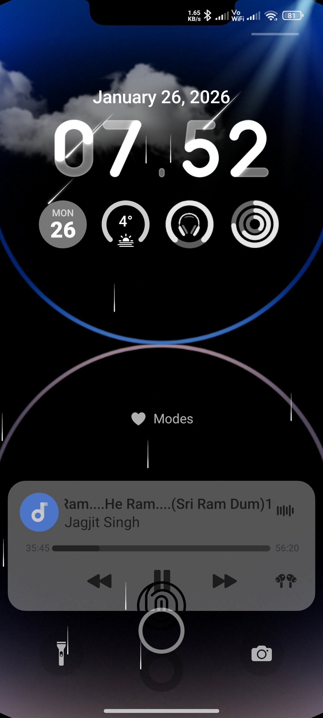 Lockscreen Madara Theme tampilan 1