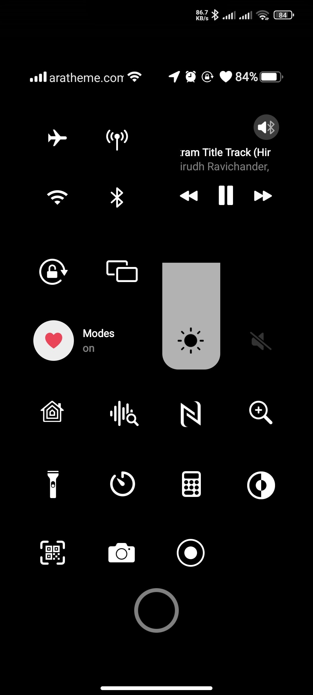Control Center Madara Theme