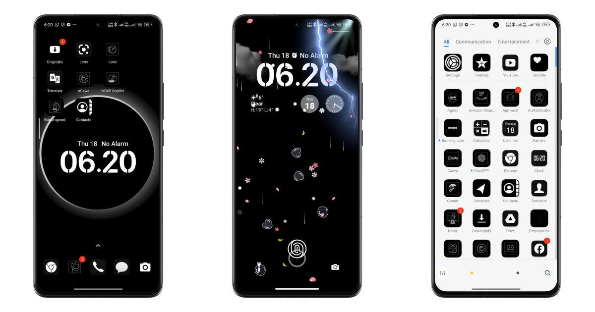 Pratinjau Madara Theme untuk Xiaomi MIUI dan HyperOS